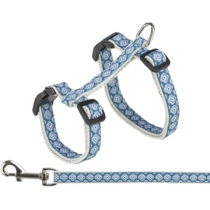 Kattsele + koppel, 27-45 cm/13 mm, 1.20 m, grå/blau