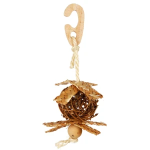 NL Fågelleksak, naturmaterial ø 5.5 cm/18 cm