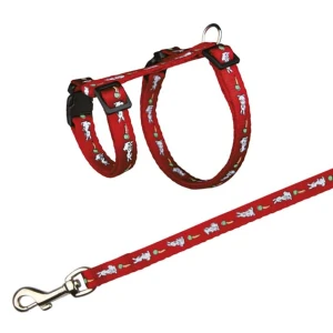 Trixie Sele+koppel Kanin ställbar m motiv 25-44cm/10mm, 1,25m